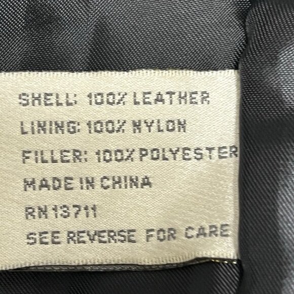 VTG John Ashford Leather Bomber Jacket Large Black Genuine New Zealand Lambskin - Picture 15 of 16